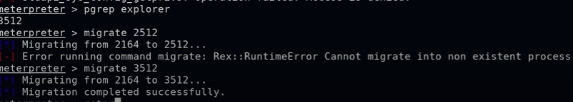 Migrating into explorer process