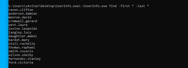 UserInfo.exe controlled execution