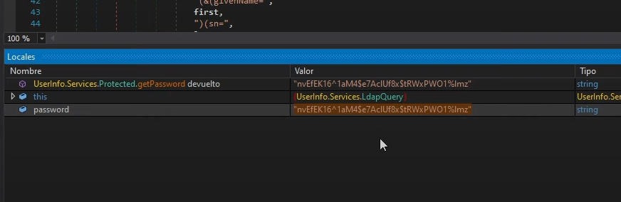 Recovered runtime secret in dnSpy